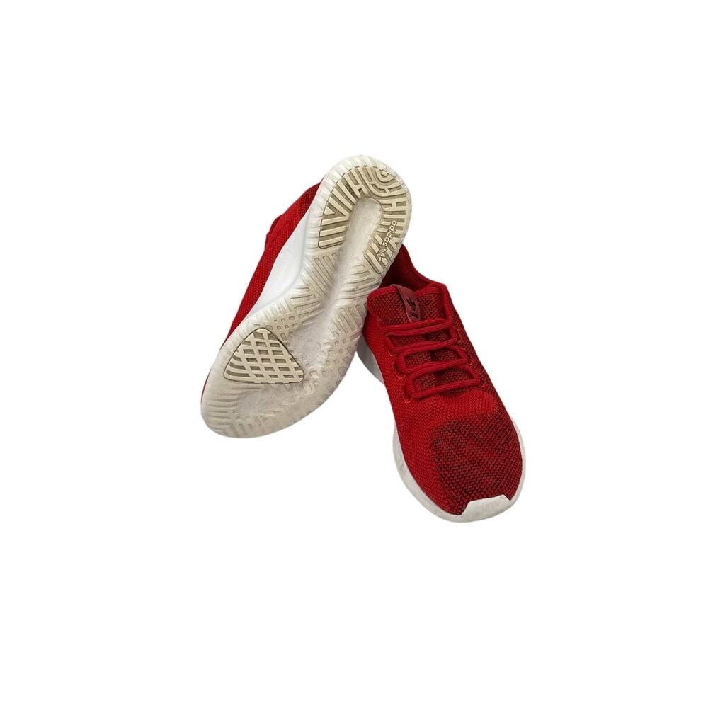 Adidas Shoes Tubular Shadow Red White Lace Up Sneakers Size Youth 4 - Picture 3 of 6